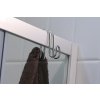 Aqualine Závěsný háček na sprchové zástěny dvojitý, chrom 37030