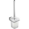 Aqualine APOLLO WC štětka závěsná, mléčné sklo, chrom 1416-08