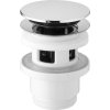 Bruckner Umyvadlová výpust 5/4“, click-clack, velká zátka, 32-52mm, ABS/chrom 151.309.1