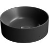 GSI KUBE X keramické umyvadlo na desku, průměr 40cm, černá mat 942626