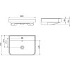 Aqualine ZEN keramické umyvadlo nábytkové 60x45cm, bílá 3060