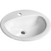 Aqualine Keramické umyvadlo, zápustné, 52x45cm, bílá 55227