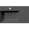 GSI KUBE X keramické umyvadlo 80x47cm, s odkládací plochou vpravo, černá mat 9456126