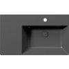 GSI KUBE X keramické umyvadlo 80x47cm, s odkládací plochou vlevo, černá mat 9457126
