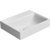 GSI NUBES keramické umývátko 40x32cm, broušená spodní hrana, bez otvoru, bílá mat 96849009