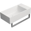 GSI KUBE X keramické umývátko 50x25cm, bez otvoru, pravé/levé, bílá mat 9486009