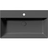 GSI KUBE X keramické umyvadlo 80x47cm, broušená spodní hrana, černá mat 94229126