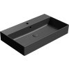 GSI KUBE X keramické umyvadlo 80x47cm, broušená spodní hrana, černá mat 94229126