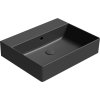 GSI KUBE X keramické umyvadlo 60x47cm, broušená spodní hrana, bez otvoru, černá mat 94319026
