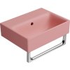 GSI NUBES keramické umývátko 40x32cm, bez otvoru, blush mat 9684024