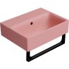 GSI NUBES keramické umývátko 40x32cm, bez otvoru, blush mat 9684024