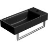 GSI NUBES keramické umývátko 50x25cm, pravé/levé,  černá mat 9637126