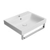 GSI NUBES keramické umyvadlo 60x50cm, broušená spodní hrana, bílá mat 96319109