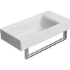 GSI NUBES keramické umývátko 50x25cm, bez otvoru, pravé/levé, bílá mat 9637009