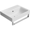 GSI NUBES keramické umyvadlo 50x40cm, broušená spodní hrana, bez otvoru, bílá mat 96829009