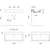GSI KUBE X keramické umyvadlo 100x47cm, broušená spodní hrana, bílá mat 94239109