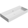 GSI KUBE X keramické umyvadlo 100x47cm, broušená spodní hrana, bez otvoru, bílá mat 94239009