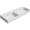 GSI KUBE X keramické dvojumyvadlo 120x47cm, bez otvoru, bílá mat 9425009