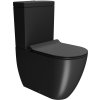 GSI PURA WC mísa kombi spodní/zadní odpad, Swirlflush, 36x63cm, černá dual-mat 880626
