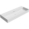 GSI KUBE X keramické umyvadlo 120x47cm, broušená spodní hrana, bez otvoru, bílá mat 94249009