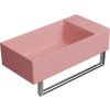GSI KUBE X keramické umývátko 50x25cm, broušená spodní hrana, bez otvoru, pravé/levé, blush mat 94869024