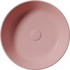 GSI KUBE X keramické umyvadlo na desku, průměr 40cm, blush mat 942624