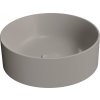 GSI KUBE X keramické umyvadlo na desku, průměr 40cm, tortora mat 942605