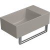 GSI KUBE X keramické umývátko 40x23cm, bez otvoru, pravé/levé, tortora mat 9484005