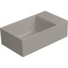 GSI KUBE X keramické umývátko 40x23cm, bez otvoru, pravé/levé, tortora mat 9484005
