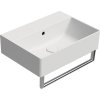 GSI KUBE X keramické umyvadlo 50x37cm, bez otvoru, bílá mat 9447009