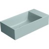 GSI KUBE X keramické umývátko 50x25cm, bez otvoru, pravé/levé, ghiaccio mat 9486015