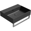 GSI KUBE X keramické umyvadlo 60x47cm, bez otvoru, černá mat 9431026