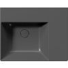 GSI KUBE X keramické umyvadlo 60x47cm, s odkládací plochou vpravo, bez otvoru, černá mat 9438026