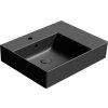 GSI KUBE X keramické umyvadlo 60x47cm, s odkládací plochou vpravo, černá mat 9438126