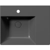 GSI KUBE X keramické umyvadlo 60x47cm, s odkládací plochou vpravo, černá mat 9438126