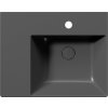 GSI KUBE X keramické umyvadlo 60x47cm, s odkládací plochou vlevo, černá mat 9439126