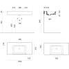 GSI KUBE X keramické umyvadlo 100x47cm, s odkládacími plochami, bez otvoru, bílá mat 9451009