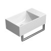 GSI KUBE X keramické umývátko 40x23cm, bez otvoru, pravé/levé, bílá mat 9484009