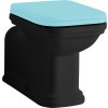 Kerasan WALDORF WC mísa stojící, 37x65cm, spodní/zadní odpad, černá mat 411631