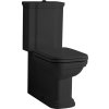 Kerasan WALDORF WC kombi mísa 40x68cm, spodní/zadní odpad, černá mat 411731