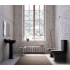 Kerasan WALDORF WC kombi mísa 40x68cm, spodní/zadní odpad, černá mat 411731