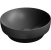 GSI PURA keramické umyvadlo na desku, průměr 40cm, černá mat 884626