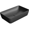 GSI NUBES keramické umyvadlo na desku 60x38cm, černá mat 903626