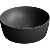 GSI NUBES keramické umyvadlo na desku průměr 40cm, černá mat 903926