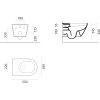 GSI KUBE X závěsná WC mísa, Swirlflush, 36x55cm, bílá dual-mat 941509