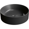 GSI KUBE X keramické umyvadlo na desku, průměr 45cm, černá mat 942726