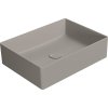 GSI KUBE X keramické umyvadlo na desku, 50x37cm, tortora mat 942905