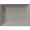 GSI KUBE X keramické umyvadlo na desku, 50x37cm, tortora mat 942905