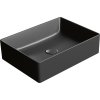 GSI KUBE X keramické umyvadlo na desku, 50x37cm, černá mat 942926
