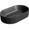 GSI KUBE X keramické umyvadlo na desku, 60x37cm, oválné, černá mat 945826